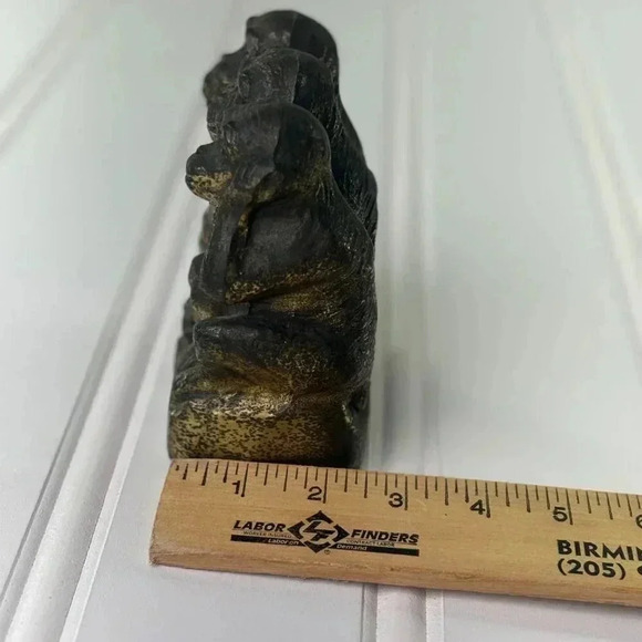 Vintage Cast Iron Three Wise Monkey Bank Hear No Evil See No Evil Speak No Evil - Picture 11 of 11